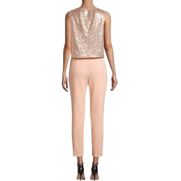 Black Halo Alba Two-Piece Pant Set, Size 8, Pink, NWT - Picture 4 of 16